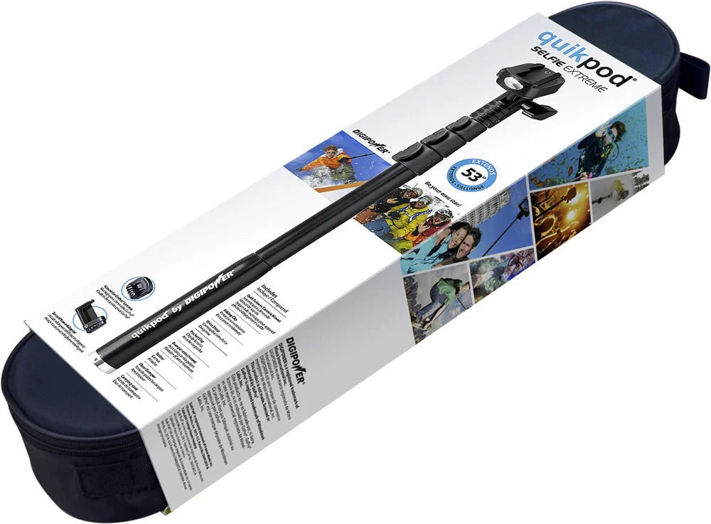 Selfie Stick Quikpod Digipower Extreme Telescoping 53" Carrying Case NEW