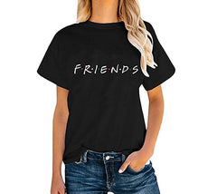 Friends TV Show T-Shirts Womens Summer Casual Short Sleeve Tops Graphic Tees