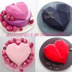 3D Diamond Heart Silicone Mould