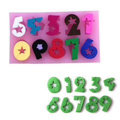 Large Numbers Silicone Mould