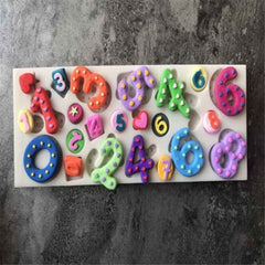 Large Numbers Silicone Mould