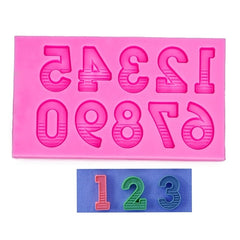 Large Numbers Silicone Mould