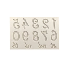 Large Numbers Silicone Mould