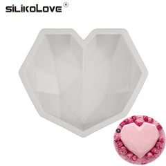 3D Diamond Heart Silicone Mould