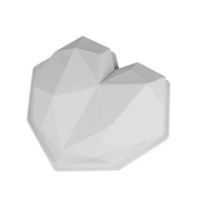 3D Diamond Heart Silicone Mould