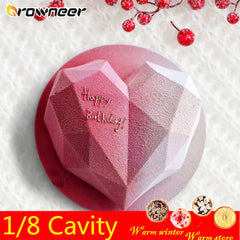 3D Diamond Heart Shape Mould (Large & Small)