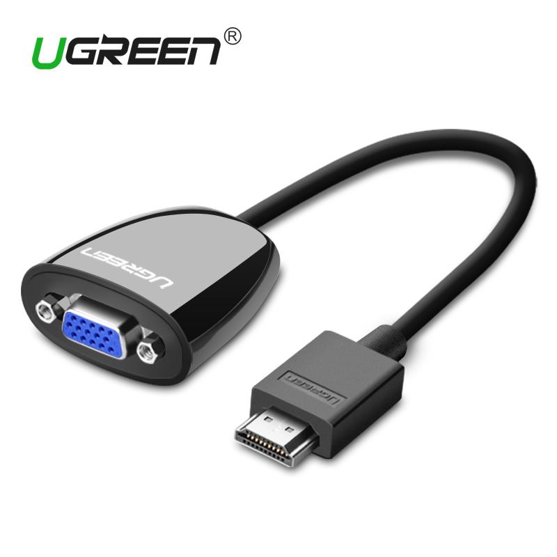 Ugreen HDMI to VGA Connector HDMI VGA Audio Adapter Male to Female HDMI-VGA Converter Cable for XBOX one PS3 PS4 HDTV PC Laptop