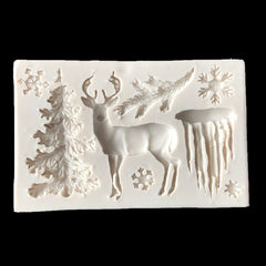 Christmas Tree Elk Snowflake Icicle Mould